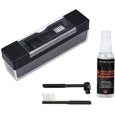SODIAL Kit de Nettoyage pour Disques Vinyles: Nettoyant pour Disques Brosse Antistatique et Nettoyant pour Stylet pour une Meilleure - Publicité SODIAL Kit de Nettoyage pour Disques Vinyles: Nettoyant pour Disques Brosse Antistatique et Nettoyant pour Stylet pour une Meilleure - Publicité