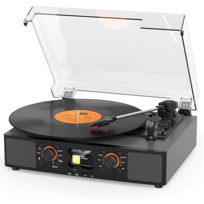 Platine Vinyle Bluetooth-TANLANIN-DT2032-Avec fonction Réveil Radio Dab/Dab+-Pour 33/45/78 Tours-équipement De Musique Hi Fi-Gris Gris - Publicité Platine Vinyle Bluetooth-TANLANIN-DT2032-Avec fonction Réveil Radio Dab/Dab+-Pour 33/45/78 Tours-équipement De Musique Hi Fi-Gris Gris - Publicité