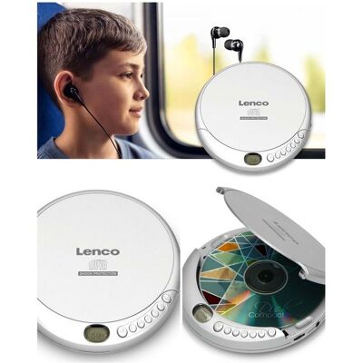 Lecteur CD MP3 portable - LENCO - CD-201SI - Argent - Protection anti-choc - Écran LCD Gris - Publicité Lecteur CD MP3 portable - LENCO - CD-201SI - Argent - Protection anti-choc - Écran LCD Gris - Publicité