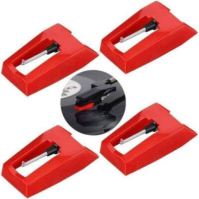 DLZAOAO Diamant de Remplacement4 Pack Pointe de Lecture Aiguille Tourne Disque Universel Platine Vinyle Aiguilles pour Platine Diamant - Publicité DLZAOAO Diamant de Remplacement4 Pack Pointe de Lecture Aiguille Tourne Disque Universel Platine Vinyle Aiguilles pour Platine Diamant - Publicité