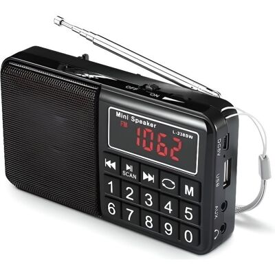 WE POWERED BY SAMSUNG WE Radio Grandes Ondes AM / FM / SW Lecteur USB / Micro SD batterie rechargeable - Noire Noir - Publicité WE POWERED BY SAMSUNG WE Radio Grandes Ondes AM / FM / SW Lecteur USB / Micro SD batterie rechargeable - Noire Noir - Publicité