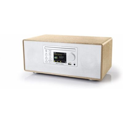 MUSE M-695-DBTW Enceinte Bluetooth Salon 60W CD DAB+ FM NFC USB 32Go Blanc - Publicité MUSE M-695-DBTW Enceinte Bluetooth Salon 60W CD DAB+ FM NFC USB 32Go Blanc - Publicité