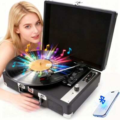 ZOSUDULL Platine vinyle BluetoothEnregistrement USBDab+-Pour 33/45/78 Tours-équipement De Musique Hi Fi- Noir Noir - Publicité ZOSUDULL Platine vinyle BluetoothEnregistrement USBDab+-Pour 33/45/78 Tours-équipement De Musique Hi Fi- Noir Noir - Publicité