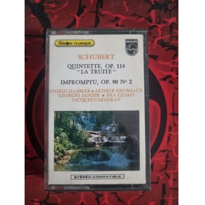 Cassette Audio – Schubert – Quintette “La Truite” Op. 114 & Impromptu Op. 90 n°2 – Philips – Classique - Publicité Cassette Audio – Schubert – Quintette “La Truite” Op. 114 & Impromptu Op. 90 n°2 – Philips – Classique - Publicité