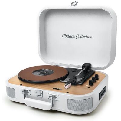 Platine vinyle stéréo Muse MT201-WW 33/45/78 Trs - Enceintes intégrées - Bluetooth USB lecture/Encodage SD/AUX - Bois et blanc Blanc - Publicité Platine vinyle stéréo Muse MT201-WW 33/45/78 Trs - Enceintes intégrées - Bluetooth USB lecture/Encodage SD/AUX - Bois et blanc Blanc - Publicité