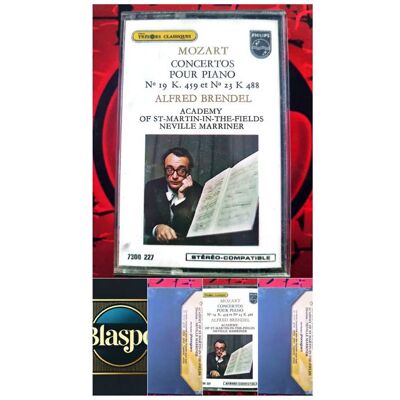 LABEL PHILIPS Cassette audio – Mozart – Concertos pour piano n°19 K459 & n°23 K488 – Alfred Brendel – Academy of St-Martin-in-the-Fields – - Publicité LABEL PHILIPS Cassette audio – Mozart – Concertos pour piano n°19 K459 & n°23 K488 – Alfred Brendel – Academy of St-Martin-in-the-Fields – - Publicité