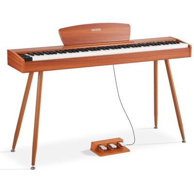 Piano numérique 88 touches - VEVOR - S195 - Toucher entièrement lesté - Mode double clavier - 280 sonorités Marron - Publicité Piano numérique 88 touches - VEVOR - S195 - Toucher entièrement lesté - Mode double clavier - 280 sonorités Marron - Publicité