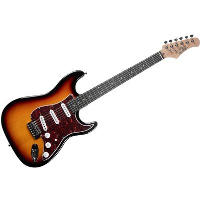 EKO ST100 Sunburst Guitare forme ST - Publicité EKO ST100 Sunburst Guitare forme ST - Publicité