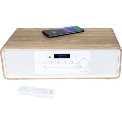 Micro-chaîne Bluetooth - THOMSON - CD/MP3/USB/Radio FM/DAB+ - 75W - Affichage LCD - Télécommande Blanc - Publicité Micro-chaîne Bluetooth - THOMSON - CD/MP3/USB/Radio FM/DAB+ - 75W - Affichage LCD - Télécommande Blanc - Publicité