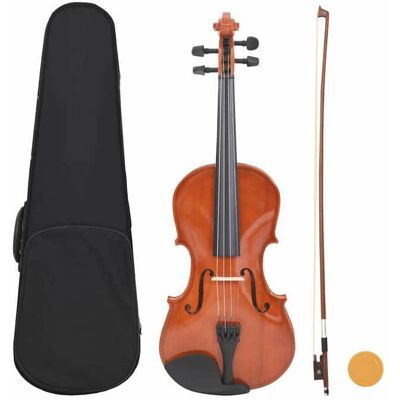 vidaXL Ensemble de violon avec archet et mentonnière Bois foncé 4/4 Marron - Publicité vidaXL Ensemble de violon avec archet et mentonnière Bois foncé 4/4 Marron - Publicité
