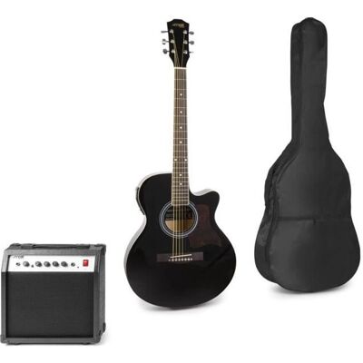 Max Showkit - Guitare acoustique adulte - Noir Noir - Publicité Max Showkit - Guitare acoustique adulte - Noir Noir - Publicité