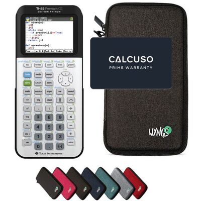 Texas Instruments Calculatrice TI-83 Premium CE Edition Python avec Housse de Protection WYNGS incluse Gris Foncé - Calculatrice Graphique Gris - Publicité Texas Instruments Calculatrice TI-83 Premium CE Edition Python avec Housse de Protection WYNGS incluse Gris Foncé - Calculatrice Graphique Gris - Publicité