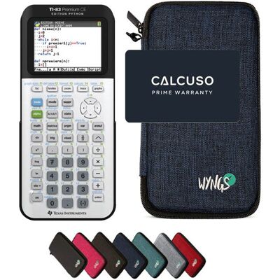 Texas Instruments Calculatrice TI-83 Premium CE Edition Python avec Housse de Protection WYNGS incluse Bleu - Calculatrice Graphique Bleu - Publicité Texas Instruments Calculatrice TI-83 Premium CE Edition Python avec Housse de Protection WYNGS incluse Bleu - Calculatrice Graphique Bleu - Publicité