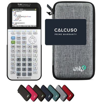 Texas Instruments Calculatrice TI-83 Premium CE Edition Python avec Housse de Protection WYNGS incluse Gris Clair - Calculatrice Graphique Gris - Publicité Texas Instruments Calculatrice TI-83 Premium CE Edition Python avec Housse de Protection WYNGS incluse Gris Clair - Calculatrice Graphique Gris - Publicité