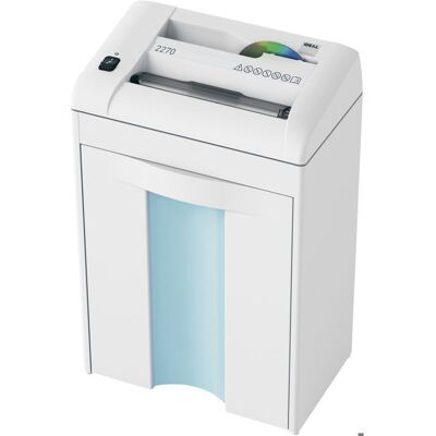Destructeur de documents IDEAL 2270 Coupe fibres 4 mm Niveau de sécurité P-2 Capacité 11 feuilles Réceptacle 20 litres - Publicité Destructeur de documents IDEAL 2270 Coupe fibres 4 mm Niveau de sécurité P-2 Capacité 11 feuilles Réceptacle 20 litres - Publicité