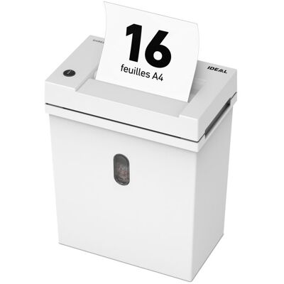 Destructeur de papier IDEAL Shredcat 8200 Coupe fibres Niveau de sécurité P-2 16 feuilles 21 litres Puissant et compact Noir - Publicité Destructeur de papier IDEAL Shredcat 8200 Coupe fibres Niveau de sécurité P-2 16 feuilles 21 litres Puissant et compact Noir - Publicité