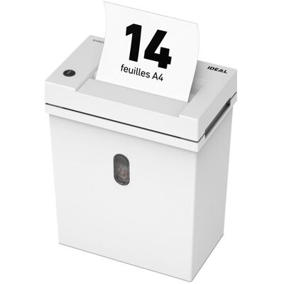Destructeur de papier IDEAL Shredcat 8200 CC Coupe croisée Niveau de sécurité P-4 14 feuilles 21 litres Conforme RGPD - Publicité Destructeur de papier IDEAL Shredcat 8200 CC Coupe croisée Niveau de sécurité P-4 14 feuilles 21 litres Conforme RGPD - Publicité