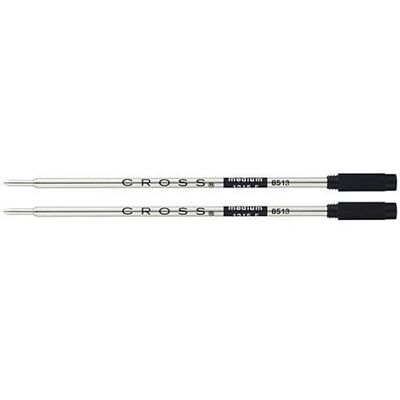 Recharge pour stylos à bille - Cross - Pointe moyenne - Encre noire - Lot de 2 Noir - Publicité Recharge pour stylos à bille - Cross - Pointe moyenne - Encre noire - Lot de 2 Noir - Publicité