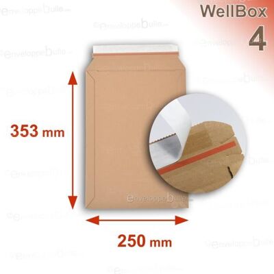 Enveloppes carton - Enveloppebulle - Wellbox 4 - 250x353 mm - Lot de 5 - Marron - Publicité Enveloppes carton - Enveloppebulle - Wellbox 4 - 250x353 mm - Lot de 5 - Marron - Publicité