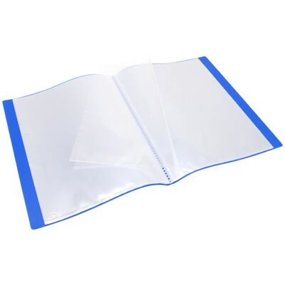 Porte vues A4 80 vues - WAYTEX - 931421 - Couverture polypro souple - Bleu Bleu - Publicité Porte vues A4 80 vues - WAYTEX - 931421 - Couverture polypro souple - Bleu Bleu - Publicité