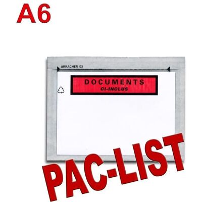 Pochettes porte-documents adhésives - Enveloppebulle - Lot de 1000 - Format A6 - Publicité Pochettes porte-documents adhésives - Enveloppebulle - Lot de 1000 - Format A6 - Publicité