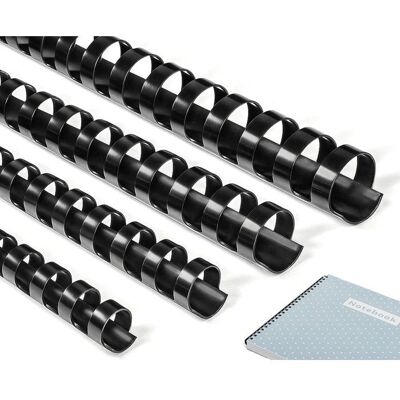 Lot de 80 Peignes de Reliure en Plastique 21 Anneaux 90-160 Feuilles 12mm 14mm 16mm 18mm Taille du mélange Noir A4 Noir - Publicité Lot de 80 Peignes de Reliure en Plastique 21 Anneaux 90-160 Feuilles 12mm 14mm 16mm 18mm Taille du mélange Noir A4 Noir - Publicité