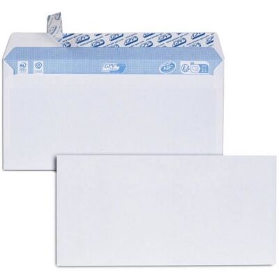Enveloppes DL 110x220 - GPV - Paquet de 100 - 80 g/m² - Blanc - Recyclable Blanc - Publicité Enveloppes DL 110x220 - GPV - Paquet de 100 - 80 g/m² - Blanc - Recyclable Blanc - Publicité