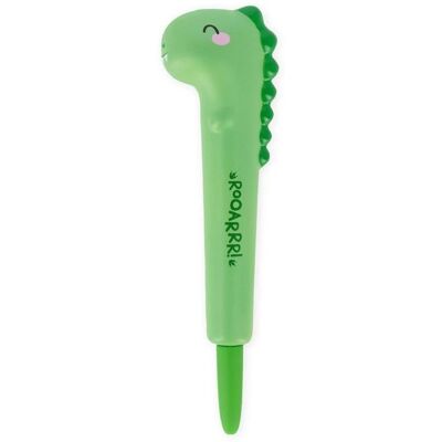 Stylo à encre gel antistress - LEGAMI - Dino - Encre bleu - Antistress souple - Motif dinosaure Vert - Publicité Stylo à encre gel antistress - LEGAMI - Dino - Encre bleu - Antistress souple - Motif dinosaure Vert - Publicité