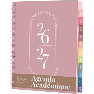 JBNIUAY Agenda Scolaire & Professionnel 2026-2027 - Planificateur Journalier Hebdo Mensuel - Carnet à Reliure Double Spirale Juil 2026-Juin Rose - Publicité JBNIUAY Agenda Scolaire & Professionnel 2026-2027 - Planificateur Journalier Hebdo Mensuel - Carnet à Reliure Double Spirale Juil 2026-Juin Rose - Publicité