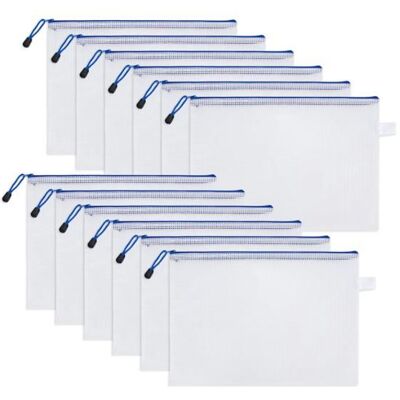 Pochette Document A4 12 Pièces Chemise Zippée en PVC Transparentes Dossier Pochette pour Ranger Dossiers Document Papiers Recettes - Publicité Pochette Document A4 12 Pièces Chemise Zippée en PVC Transparentes Dossier Pochette pour Ranger Dossiers Document Papiers Recettes - Publicité