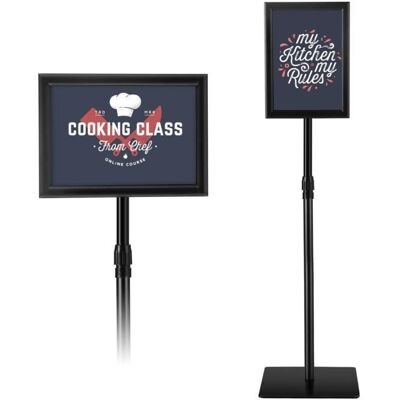 Giantex Présentoir sur Pied Support Affiche Porte Menu Formats A4 Cadre Clippant Panneau Pivotant Hauteur Réglable 735-118CM - Publicité Giantex Présentoir sur Pied Support Affiche Porte Menu Formats A4 Cadre Clippant Panneau Pivotant Hauteur Réglable 735-118CM - Publicité