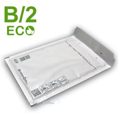 ENVELOPPEBULLE Enveloppes à bulles - ECO - B/2 - 120x220 mm - 200 unités - Protection objets fragiles Blanc - Publicité ENVELOPPEBULLE Enveloppes à bulles - ECO - B/2 - 120x220 mm - 200 unités - Protection objets fragiles Blanc - Publicité