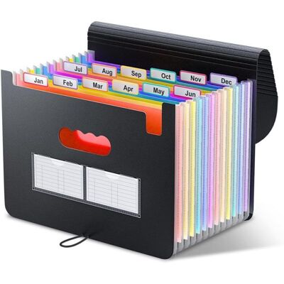 BIGILANTUH 13 Compartiments A4 Chemise Papier Classeur Rangement Administratif Document Porte Dossier Bureau Noir - Publicité BIGILANTUH 13 Compartiments A4 Chemise Papier Classeur Rangement Administratif Document Porte Dossier Bureau Noir - Publicité