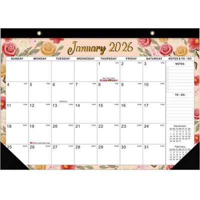 ARTICLES DUSAGE QUOTIDIEN Calendrier mural 2026 - Motif floral - Janvier 2026 à 2027 - Décoration murale - Compte à rebours - Style moderne - Cordon de - Publicité ARTICLES DUSAGE QUOTIDIEN Calendrier mural 2026 - Motif floral - Janvier 2026 à 2027 - Décoration murale - Compte à rebours - Style moderne - Cordon de - Publicité