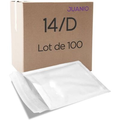 JUANIO Lot de 100 enveloppe à bulles pour expedition D/4 20 x 275cm dimensions interieur 180 x 265 mm blanche pochettes matelassées Blanc - Publicité JUANIO Lot de 100 enveloppe à bulles pour expedition D/4 20 x 275cm dimensions interieur 180 x 265 mm blanche pochettes matelassées Blanc - Publicité