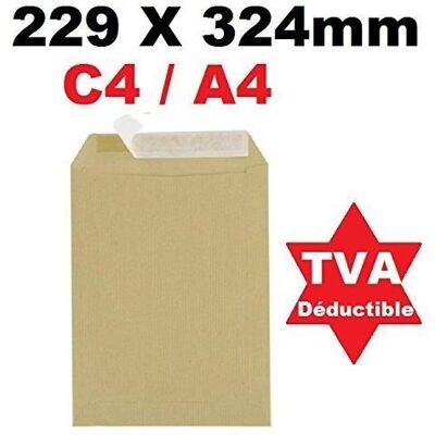 UNIVERS GRAPHIQUE Lot de 50 Grande enveloppe pochette courrier A4 - C4 papier kraft MARRON 90g format 229 x 324 mm Pochette kraft brune auto-adhésive - Publicité UNIVERS GRAPHIQUE Lot de 50 Grande enveloppe pochette courrier A4 - C4 papier kraft MARRON 90g format 229 x 324 mm Pochette kraft brune auto-adhésive - Publicité