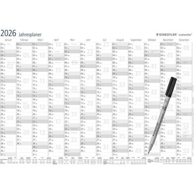 AUTREMENT Lumocolor 641 YPA3X Kit planificateur annuel 2026 Calendrier mural effaçable à sec Format A3 Planning annuel Format A3 F CALENDRIER - Publicité AUTREMENT Lumocolor 641 YPA3X Kit planificateur annuel 2026 Calendrier mural effaçable à sec Format A3 Planning annuel Format A3 F CALENDRIER - Publicité