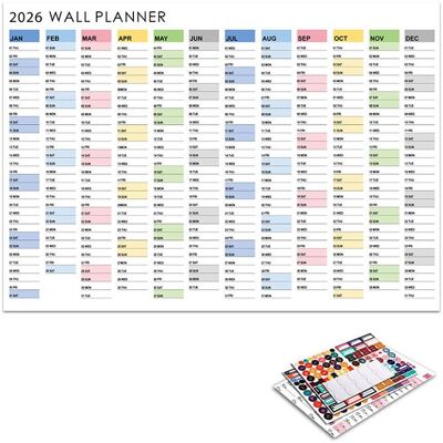 ARTICLES DUSAGE QUOTIDIEN Calendrier de bureau 2026 - Calendrier familial - Agenda annuel - Fixable au mur - 74 x 525 cm-Agenda scolaire - Livré avec - Publicité ARTICLES DUSAGE QUOTIDIEN Calendrier de bureau 2026 - Calendrier familial - Agenda annuel - Fixable au mur - 74 x 525 cm-Agenda scolaire - Livré avec - Publicité