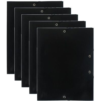 EXACOMPTA Lot de 5 Chemises à élastique 3 rabats Polypropylène 4/10e Opaque Eco A4 Noir - Publicité EXACOMPTA Lot de 5 Chemises à élastique 3 rabats Polypropylène 4/10e Opaque Eco A4 Noir - Publicité