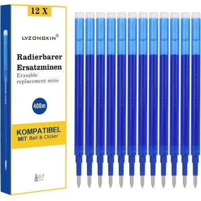 100DRINE 100 DRINE 12x recharge roller effaçable bleucompatible recharge stylo Frixion etc.pour stylos à encre gel effaçablespointe moyenne - Publicité 100DRINE 100 DRINE 12x recharge roller effaçable bleucompatible recharge stylo Frixion etc.pour stylos à encre gel effaçablespointe moyenne - Publicité