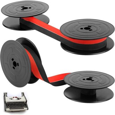 DMI Lot de 2 Rubans Machine à Écrire GR4 Nylon Double Couleur Noir Rouge 10 Mètres Compatible Modèles Classiques Standard - Publicité DMI Lot de 2 Rubans Machine à Écrire GR4 Nylon Double Couleur Noir Rouge 10 Mètres Compatible Modèles Classiques Standard - Publicité