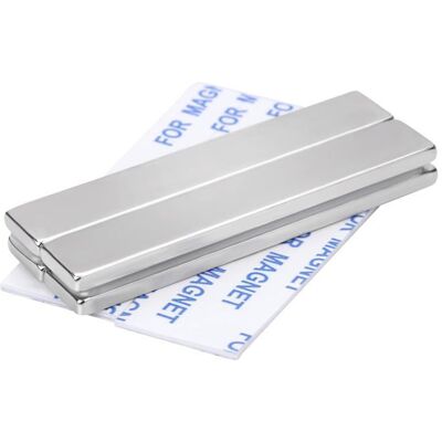 DMI 4 Pièces Aimants Néodyme 50x10x3 mm Aimants Super Rectangulaires Adhesif Magnetique avec 4 Pièces Ruban Adhésif Double Face - Publicité DMI 4 Pièces Aimants Néodyme 50x10x3 mm Aimants Super Rectangulaires Adhesif Magnetique avec 4 Pièces Ruban Adhésif Double Face - Publicité