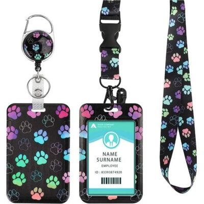 Porte Badge pour carte didentité avec ruban extensible Lanières pour enseignant infirmière médecin étudiant (patte de chien) Blanc - Publicité Porte Badge pour carte didentité avec ruban extensible Lanières pour enseignant infirmière médecin étudiant (patte de chien) Blanc - Publicité