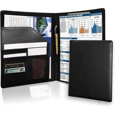 Porte-documents porte-documents Presse-papiers avec papier et stylo noir PZCC - Publicité Porte-documents porte-documents Presse-papiers avec papier et stylo noir PZCC - Publicité