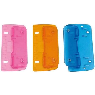 Perforateur de poche - WEDO - 3 Feuilles - Plastique - Couleurs assorties - Compact - Publicité Perforateur de poche - WEDO - 3 Feuilles - Plastique - Couleurs assorties - Compact - Publicité