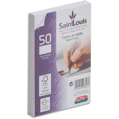 GPV Paquet de 50 cartes de visite 220g 82 x 128… Blanc - Publicité GPV Paquet de 50 cartes de visite 220g 82 x 128… Blanc - Publicité