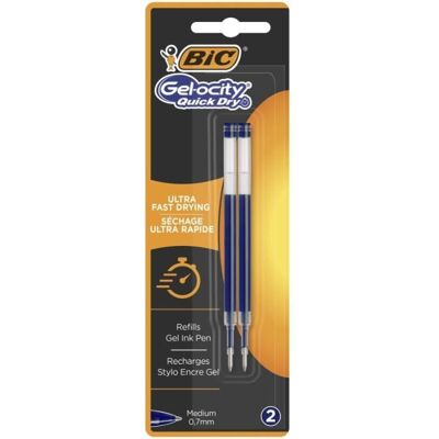 Recharge Stylo - BIC - Ocity - Pointe moyenne 0 7 mm - Encre gel - Couleur bleu Bleu - Publicité Recharge Stylo - BIC - Ocity - Pointe moyenne 0 7 mm - Encre gel - Couleur bleu Bleu - Publicité
