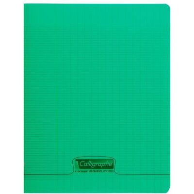 Cahier piqué - CALLIGRAPHE - 21x297 cm - 140 pages - 90g - Grands carreaux Seyès Vert - Publicité Cahier piqué - CALLIGRAPHE - 21x297 cm - 140 pages - 90g - Grands carreaux Seyès Vert - Publicité