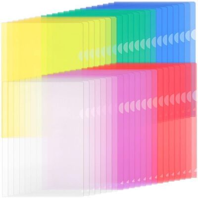BIGILANTUH 42 Pcs Pochette Plastique A4 -Chemises à coin Pochette Document -6 Couleurs -31x 22cm-pour Ranger et Classer Papiers Documents - Publicité BIGILANTUH 42 Pcs Pochette Plastique A4 -Chemises à coin Pochette Document -6 Couleurs -31x 22cm-pour Ranger et Classer Papiers Documents - Publicité