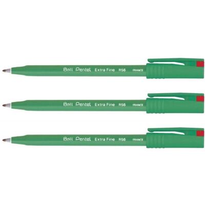 Stylos roller encre Ball R56 - PENTEL - Pointe Fine - Rouge Rouge - Publicité Stylos roller encre Ball R56 - PENTEL - Pointe Fine - Rouge Rouge - Publicité